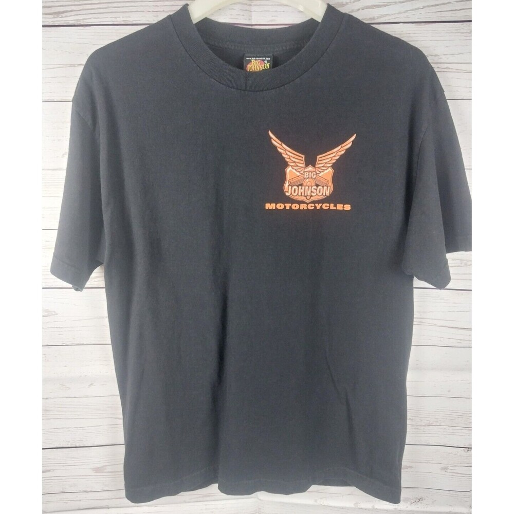 Big Johnson Motorcycles 1998 Bikers Black Vintage T-shirt Men's Size Large